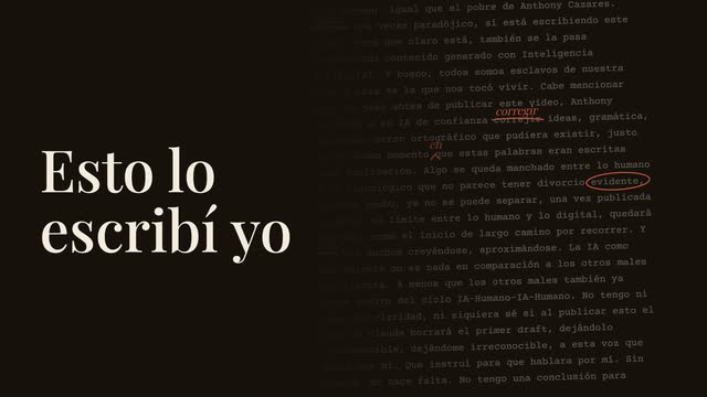 Lo único humano de este video es el texto